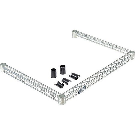Nexel 24W x 24D Poly-Z-Brite Three-Sided Wire Frame WF2424Z